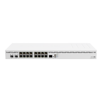 Cloud Core Router, 16 x Gigabit, 2 x SFP+, RouterOS L6, 1U - MikroTik