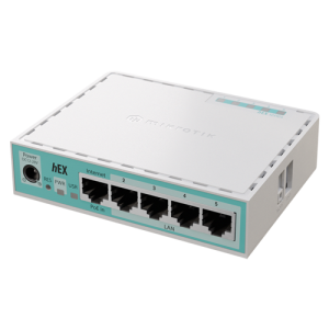 Router hEX, 5 porturi Gigabit, USB, PoE IN - MikroTik