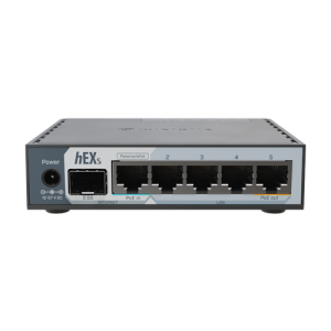 Router hEX, 5 porturi RJ45 Gigabit, 1 x SFP 2.5G, 1 x PoE Out, USB, PoE In - MikroTik