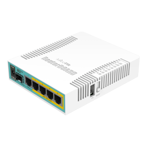 Router hEX PoE, 5 x Gigabit 4 PoE, 1 x SFP, RouterOS L4 - Mikrotik