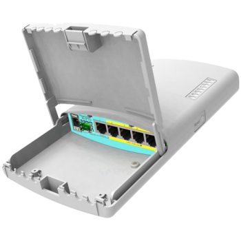 Router PowerBox Pro de exterior, 5 x Gigabit 4 PoE, 1 x SFP, RouterOS L4 - Mikrotik