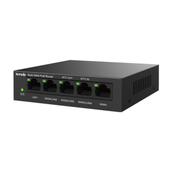 Router 5 x RJ45 1G (4 x PoE Out 802.3af/at), Multi-WAN, Cloud Managed - TENDA Router 5 x RJ45 1G (4 x PoE Out 802.3af/at), Multi-WAN, Cloud Managed - TENDA