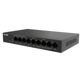 Router 8 porturi PoE+, 1 port WAN, Gigabit, Web Management - TENDA