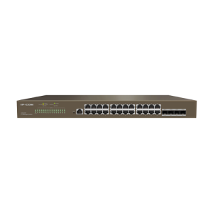 Switch L3, 24 porturi Gigabit, 4 porturi SFP Gigabit, Management, 1U - IP-COM