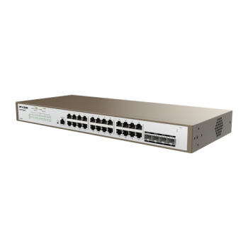 Switch 24 porturi Gigabit, 4 porturi SFP Gigabit, 1 port RJ45 consola, Management, 1U - IP-COM Switch 24 porturi Gigabit, 4 porturi SFP Gigabit, 1 port RJ45 consola, Management, 1U - IP-COM