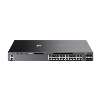 Switch L3, 24 x RJ45 1G, 4 x SFP+ 10G, 2 x USB, Sursa redundanta 1+1, Management - TP-Link Omada
