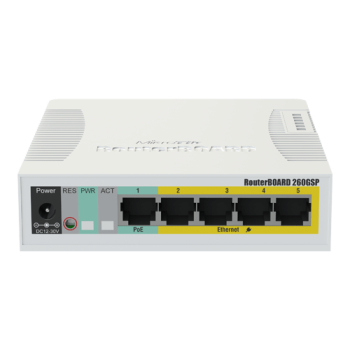 Smart Switch 5 x Gigabit (4 x PoE), 1 x SFP - Mikrotik