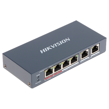 Switch 4 porturi PoE+, 2 porturi uplink - HIKVISION