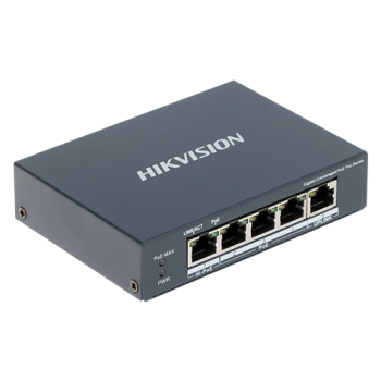 Switch 4 porturi PoE Gigabit, 1 port Hi-PoE, 1 port uplink 1G - HIKVISION Switch 4 porturi PoE Gigabit, 1 port Hi-PoE, 1 port uplink 1G - HIKVISION