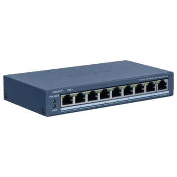 Switch 8 porturi PoE, 1 port uplink RJ45, Management - HIKVISION Switch 8 porturi PoE, 1 port uplink RJ45, Management - HIKVISION