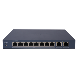 Switch 8 porturi PoE Gigabit, 2 porturi Gigabit, Smart Management - HIKVISION