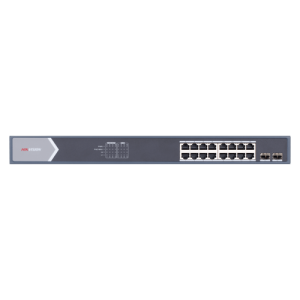 Switch 16 porturi gigabit PoE,  2 porturi SFP, Smart Management - HIKVISION