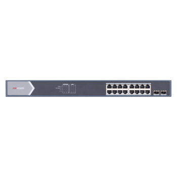 Switch 16 porturi gigabit PoE,  2 porturi SFP, Smart Management - HIKVISION