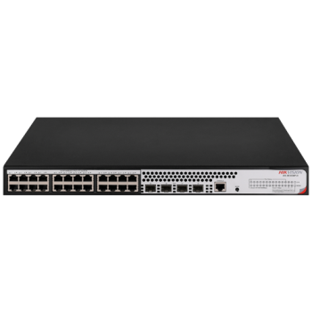 Switch L2+, 24 x RJ45 1G PoE 802.3af/at, 4 x SFP 1G, Management, 1U - HIKVISION Switch L2+, 24 x RJ45 1G PoE 802.3af/at, 4 x SFP 1G, Management, 1U - HIKVISION