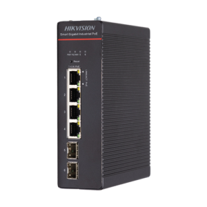 Switch industrial 4 x 1G PoE 802.3bt, 2 x SFP 1G, fara sursa, Management - HIKVISION
