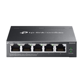 Switch 4 x RJ45 1G PoE, 1 x RJ45 1G, Buget PoE 65W, Easy Managed - TP-Link Omada Switch 4 x RJ45 1G PoE, 1 x RJ45 1G, Buget PoE 65W, Easy Managed - TP-Link Omada
