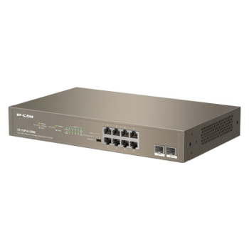 Switch 8 porturi PoE+ Gigabit, 2 porturi SFP Gigabit, 130W, 1U - IP-COM Switch 8 porturi PoE+ Gigabit, 2 porturi SFP Gigabit, 130W, 1U - IP-COM