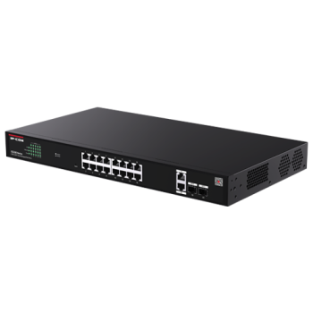 Switch 16 x RJ45 1G PoE, 2 x SFP 1G, 2 x RJ45 1G, Management, 1U - IP-COM Switch 16 x RJ45 1G PoE, 2 x SFP 1G, 2 x RJ45 1G, Management, 1U - IP-COM