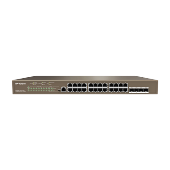 Switch 24 porturi PoE Gigabit, 4 porturi SFP Gigabit, 1 port consola,1U, L3 Management - IP-COM