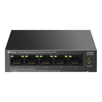 Switch LiteWave, 4 x RJ45 1G PoE, 1 x RJ45 1G, Unmanaged - TP-Link