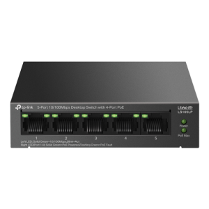 Switch LiteWave, 4 x RJ45 10/100Mbps PoE, 1 x RJ45 10/100 Mbps, Unmanaged - TP-Link