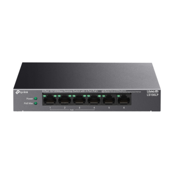Switch LiteWave, 4 x RJ45 10/100 Mbps PoE, 2 x RJ45 10/100 Mbps, Buget PoE 41W, Unmanaged - TP-Link