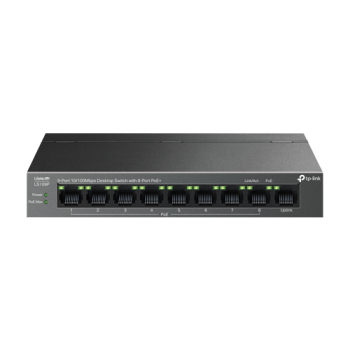 Switch LiteWave, 8 x RJ45 10/100 Mbps PoE, 1 x RJ45 10/100 Mbps, Buget PoE 63W, Unmanaged - TP-Link