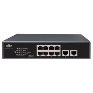 Switch 8 porturi PoE, 2 porturi uplink RJ45 - UNV