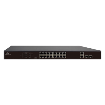 Switch 16 porturi PoE 100Mps, 2 x porturi Combo 1000Mbps - UNV Switch 16 porturi PoE 100Mps, 2 x porturi Combo 1000Mbps - UNV