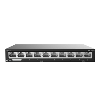 Switch 8 porturi PoE, 2 porturi uplink RJ45 - UNV