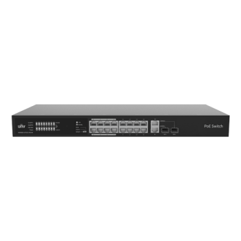 Switch 16 porturi PoE, 2 x Combo Uplink RJ45/SFP gigabit, Unmanaged - UNV