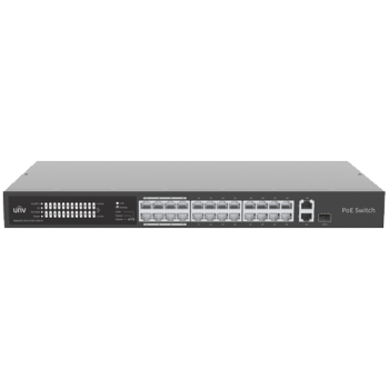 Switch 24 porturi PoE, uplink 2 porturi combo, 1 port RJ45 Gigabit + 1 port SFP - UNV Switch 24 porturi PoE, uplink 2 porturi combo, 1 port RJ45 Gigabit + 1 port SFP - UNV