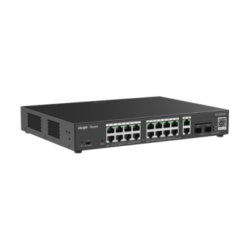 Switch L2, 16 x RJ45 1G PoE, 2 x SFP 1G, 2 x RJ45 1G, Cloud Management - Ruijie Reyee