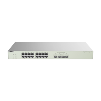 Switch L2+, 12 x RJ45 2.5G PoE+, 4 x RJ45 2.5G Hi-PoE, 4 x SFP+ 10G, Cloud Management, 1U - Ruijie