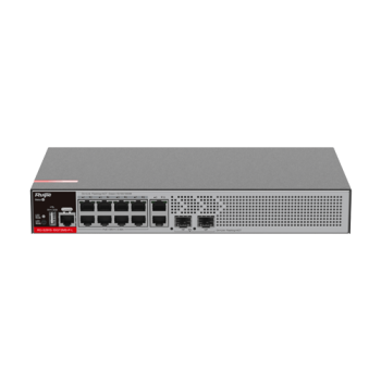 Switch L2+, 8 x RJ45 1G PoE, 2 x SFP 2.5G, 2 x RJ45 1G, Cloud Management - Ruijie