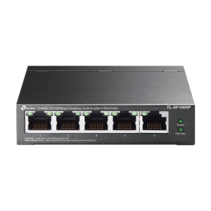 Switch 4 x RJ45 10/100 Mbps PoE, 1 x RJ45 10/100 Mbps, Buget PoE 67W, Unmanaged - TP-Link