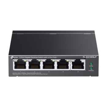 Switch TL-SG1005LP, 4 x RJ45 1G PoE, 1 x RJ45 1G, Unmanaged - TP-Link Switch TL-SG1005LP, 4 x RJ45 1G PoE, 1 x RJ45 1G, Unmanaged - TP-Link