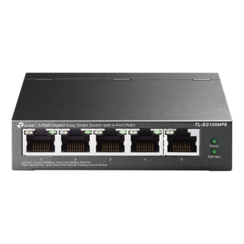 Switch Easy Smart, 4 x RJ45 1G PoE, 1 x RJ45 1G, Managed - TP-Link Switch Easy Smart, 4 x RJ45 1G PoE, 1 x RJ45 1G, Managed - TP-Link
