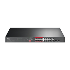 Switch 16 x RJ45 10/100 Mbps PoE, 2 x RJ45 1G, 2 x combo SFP 1G, Buget PoE 250W, Unmanaged - TP-Link