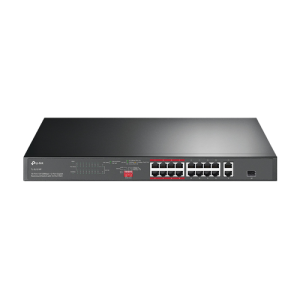 Switch 16 x RJ45 10/100 Mbps PoE, 2 x RJ45 1G, 1 x combo SFP 1G, Buget PoE 150W, Unmanaged - TP-Link