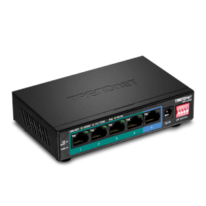 Switch 4 porturi Gigabit Long Range 200m PoE+, 1 port Gigabit - TRENDnet