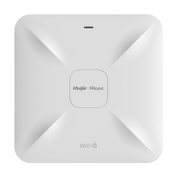 Access Point Wireless AX1800 Dual-Band, Wi-Fi 6, 2x RJ45 Gigabit, PoE IN, Cloud Management - Ruijie