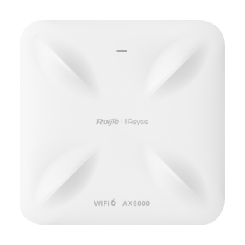 Access Point Wireless AX6000 Dual-Band, Wi-Fi 6, 2x RJ45 2.5G, PoE IN, Cloud Management - Ruijie