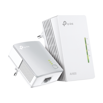Kit Powerline AV600, Wi-Fi 4, N600 2.4GHz, 2+1 x RJ45 10/100 Mbps - TP-Link