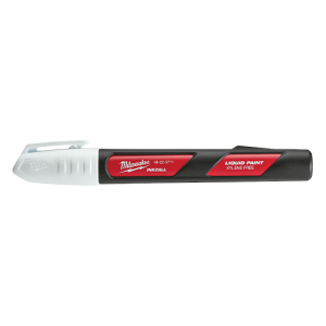 Marker permanent cu vopsea INKZALL, alb, rezistent la apa si radiatii UV, varf acrilic - Milwaukee