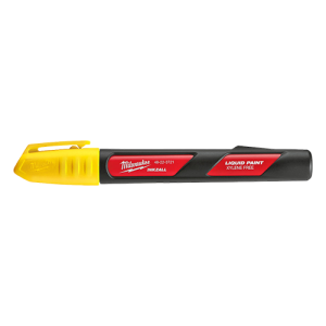 Marker permanent cu vopsea INKZALL, galben, rezistent la apa si radiatii UV, varf acrilic - Milwaukee