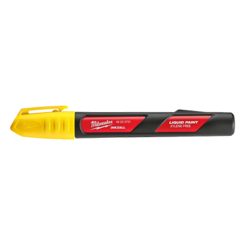 Marker permanent cu vopsea INKZALL, galben, rezistent la apa si radiatii UV, varf acrilic - Milwaukee