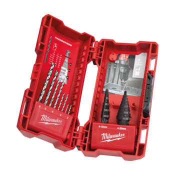 Trusa profesionala cu 8 burghie pentru metal Thunderweb ?2-6mm + 2 burghie in trepte ?4-12  - Milwaukee