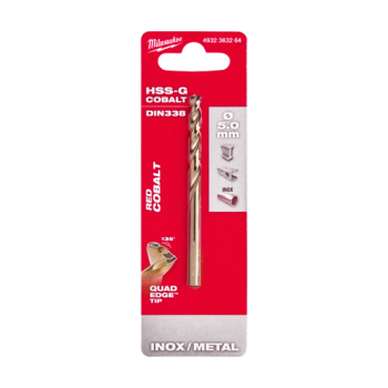 Burghiu pentru metal HSS-G CO, ?5 x 52 x 86 mm - Milwaukee Burghiu pentru metal HSS-G CO, ?5 x 52 x 86 mm - Milwaukee