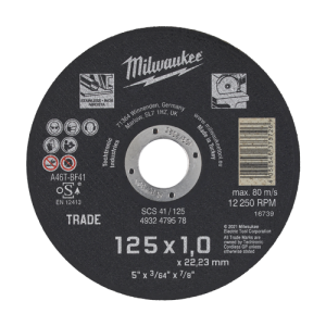 Disc abraziv pentru debitarea metalului, 125x1mm - Milwaukee